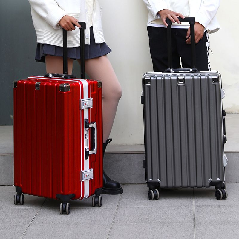 可坐人超大容量韩版铝框行李箱男女万向轮拉杆箱密码旅行箱皮箱子