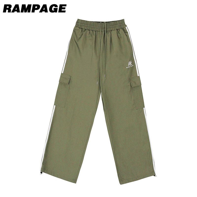 Rampage美式新款秋季高街嘻哈休闲裤男女同款直筒阔腿宽松工装裤