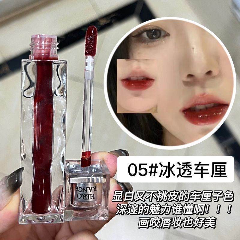 冰透雪梨~冰透水波紋唇釉鏡面水光嘟嘟唇學生偽素顏顯白唇彩唇蜜