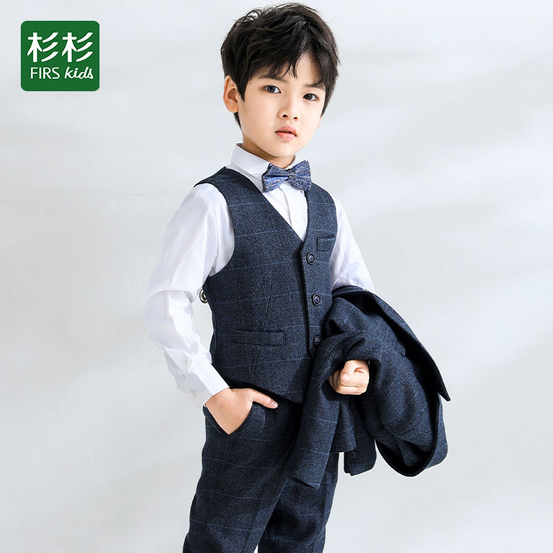 Shanshan children's suit suit boy small suit British style wedding flower girl boy piano performance dress