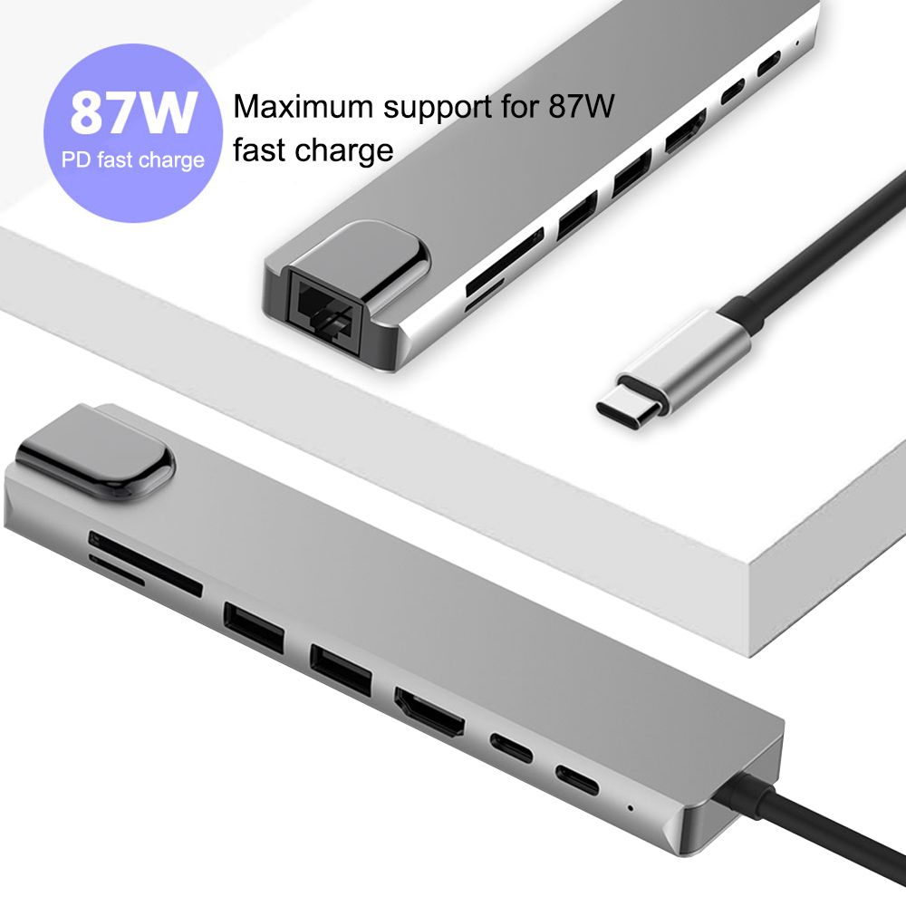 k HDMI 8ni s SD/TF kartou, vysokorychlostní 100Mbps Ethernet port, dokovací stanice typu C_voghion.com