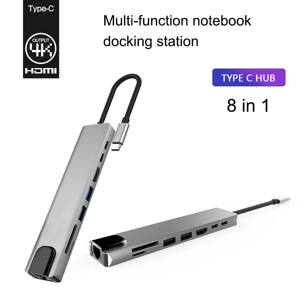 k HDMI 8ni s SD/TF kartou, vysokorychlostní 100Mbps Ethernet port, dokovací stanice typu C_voghion.com