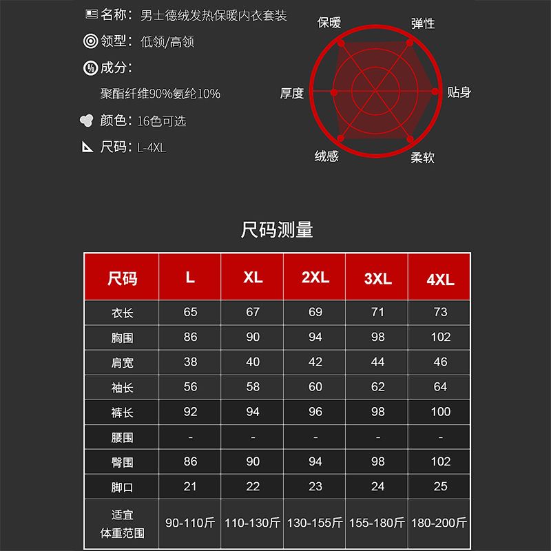 啄木鸟冬季新款男士保暖内衣套装中年内穿保暖衣全套秋衣秋裤