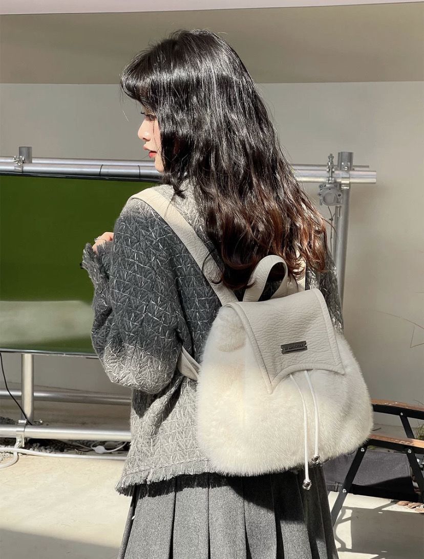 Mochila de piel de chica picante de alta gama Y2K con cordón de gran capacidad, bolso de estudiante cruzado diagonal, nicho de barco de carretera_voghion.com