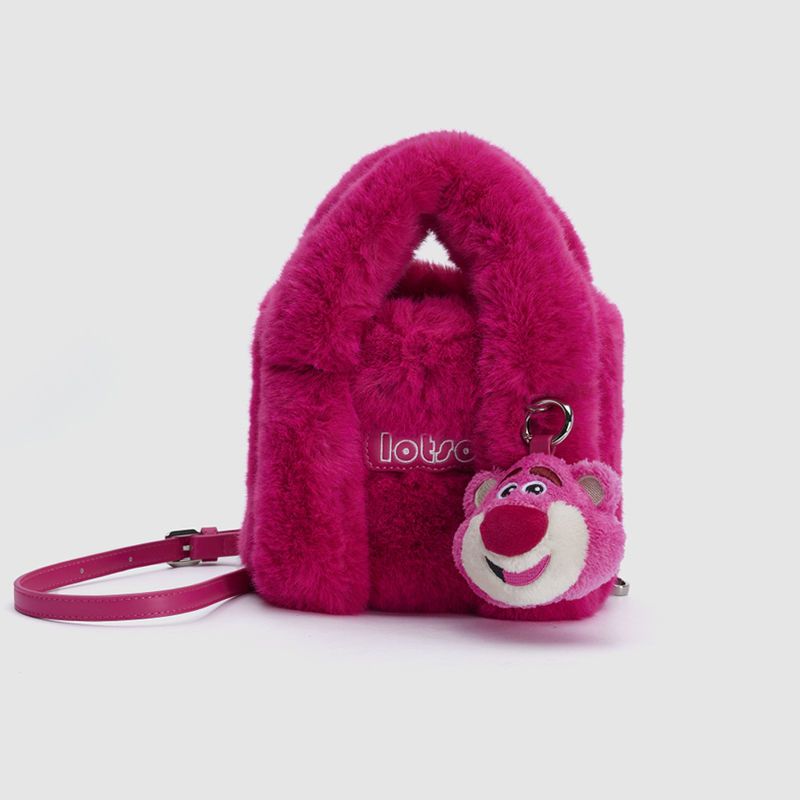 Borsa a secchiello portatile per bambola carina con orso di peluche da donna invernale nuova personalità_voghion.com
