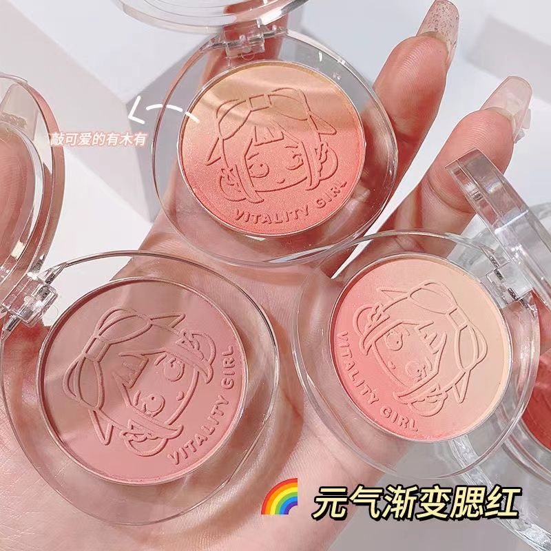 單色腮紅盤低飽和度啞光高光高級感純欲風可愛素顏超自然學生黨