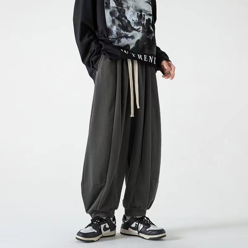 Japanese drape heavy pants men's fat plus size harem pants autumn and winter beamed bloomers loose trendy brand pants