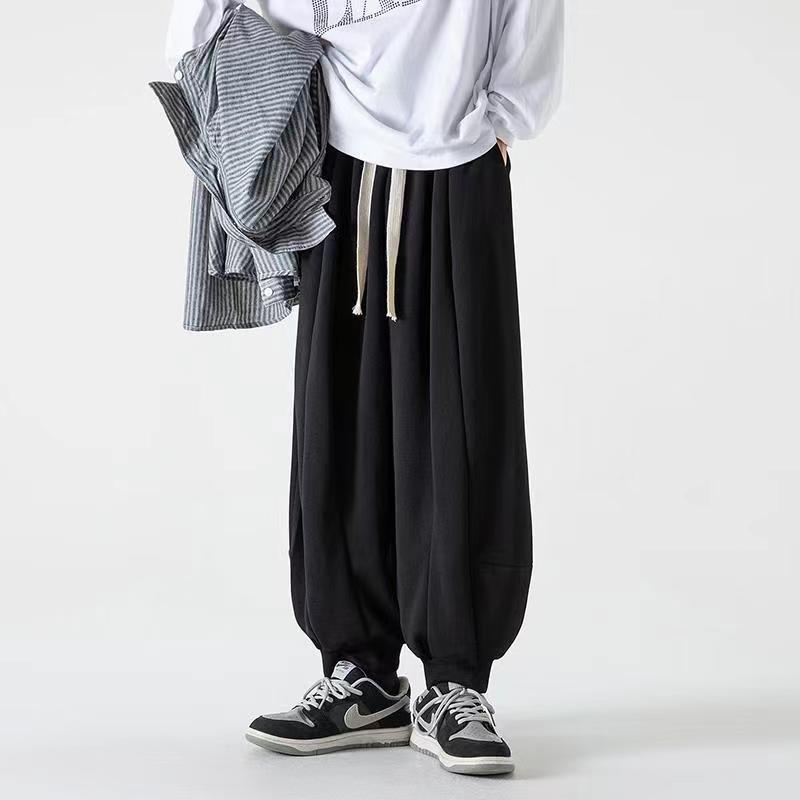 Japanese drape heavy pants men's fat plus size harem pants autumn and winter beamed bloomers loose trendy brand pants