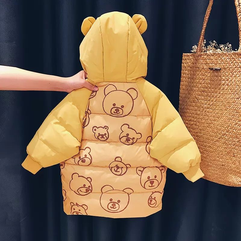 Girls' down cotton long children's 2022 winter new Korean style baby thickened foreign style over-the-knee windproof jacket