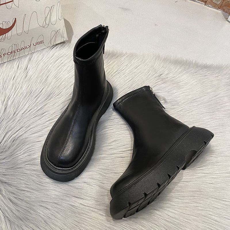 Long boots women's 2022 new Chelsea boots autumn and winter long boots thick-soled thin boots white high-tube knight boots