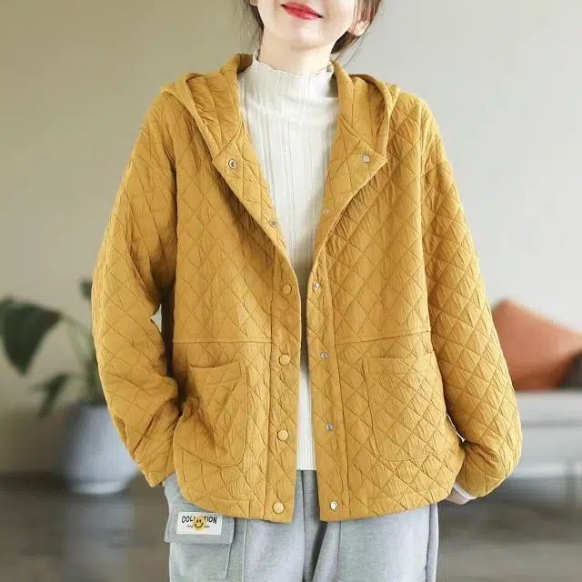 Picking up the leaky tail single big brand cut label thickened warm long-sleeved cotton jacket loose and slim with cotton jacket