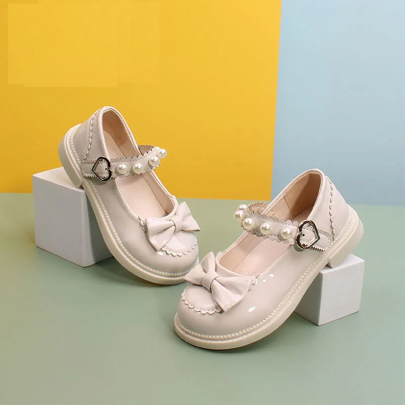 Girls' shoes 2022 new student performance leather shoes princess shoes spring and autumn non-slip soft bottom children's square mouth single shoes