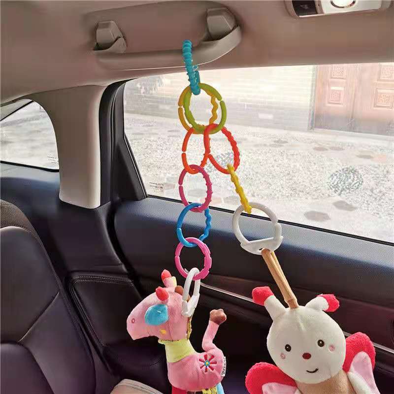 婴儿推车挂件挂钩铃铛宝宝0-1岁车床车载吊挂配件挂摇铃可咬玩具