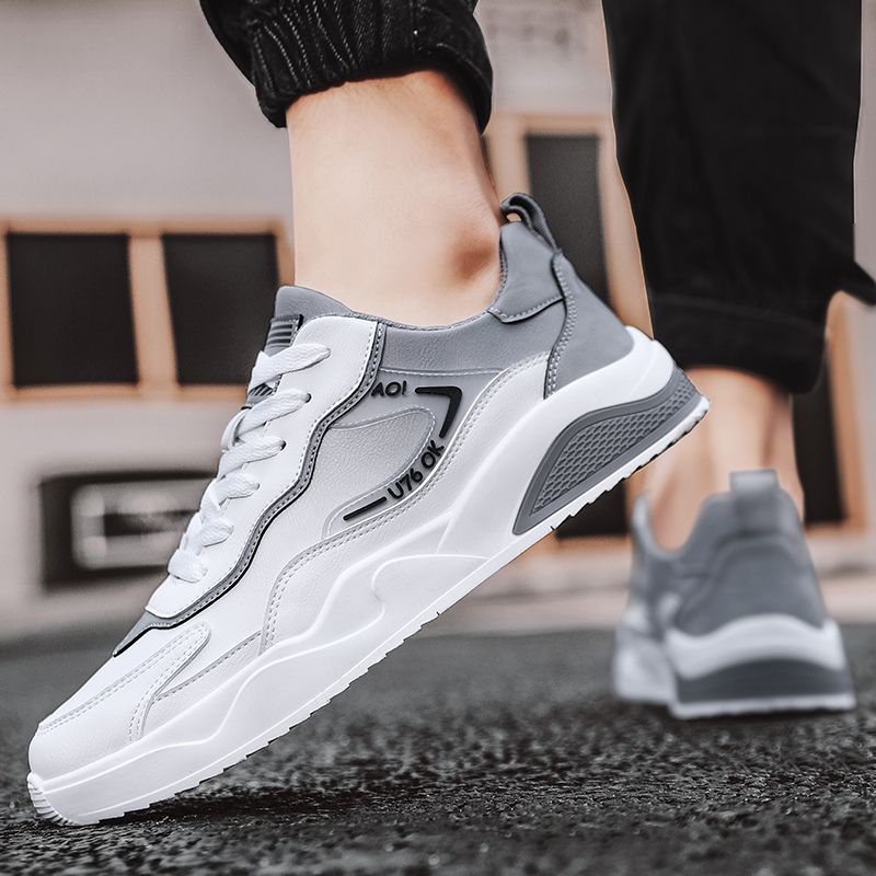 Men's shoes 2023 new summer all-match sports and leisure shoes men's student board shoes men's leather shoes small white trendy shoes