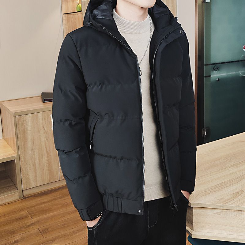 Down cotton coat, winter thickened cotton coat, men's new trendy jacket, warm youth coat, trendy bread coat, cotton-padded jacket top