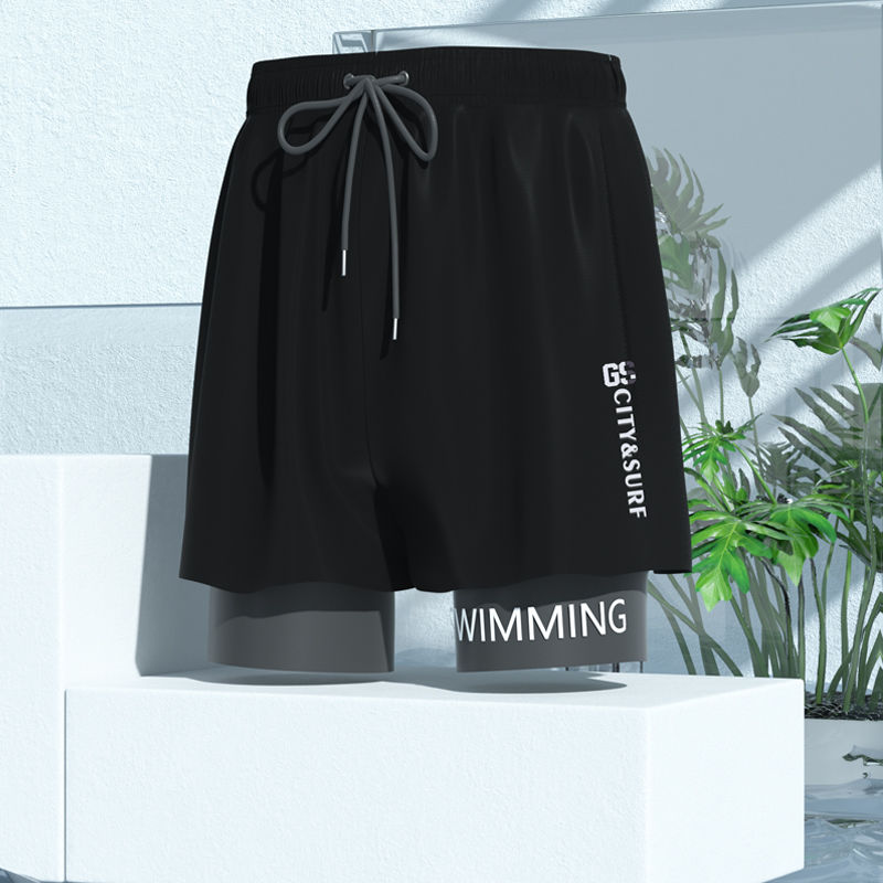 游泳裤男士防尴尬沙滩平角2022新款泳衣套装泡温泉款专业游泳装备