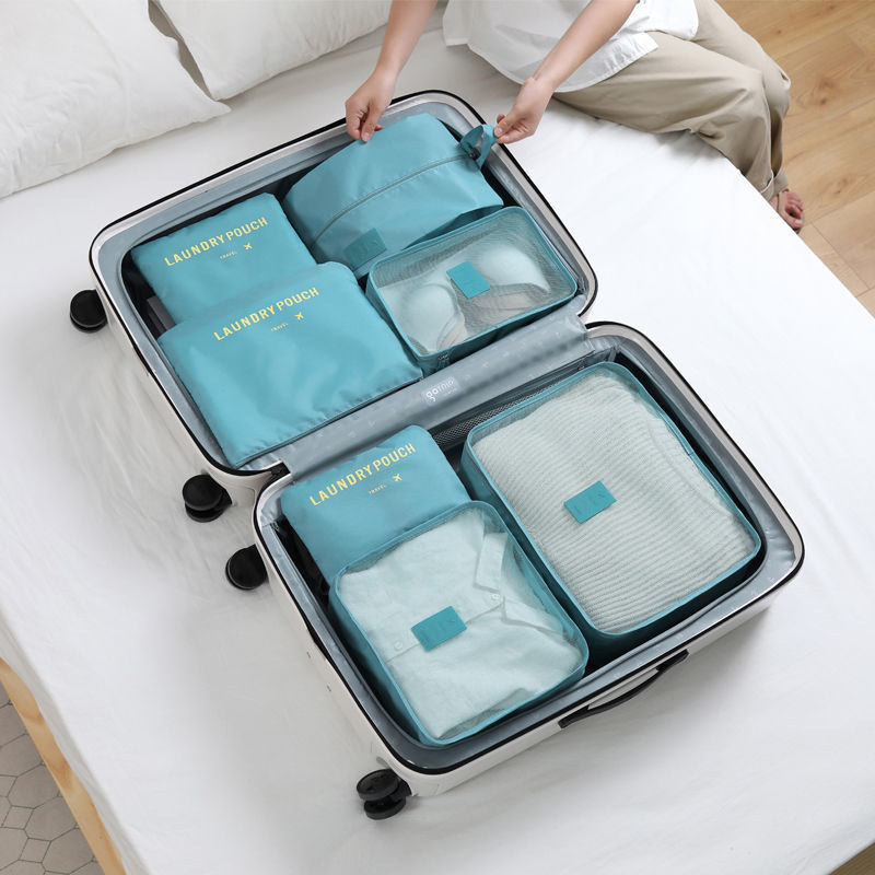 旅行收纳袋行李箱衣物衣服旅游必备用品六件套整理包分装打包套装