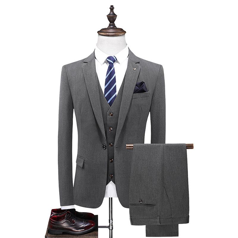 FEICUI high-end suit men's complete set of Korean version of slim business casual suit jacket men's wedding groom dress
