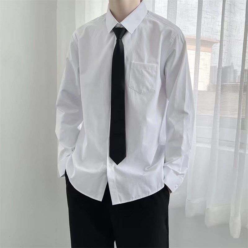 DK制服校供基础白衬衫男长袖jk大码衬衣学院风学生套装一整套班服