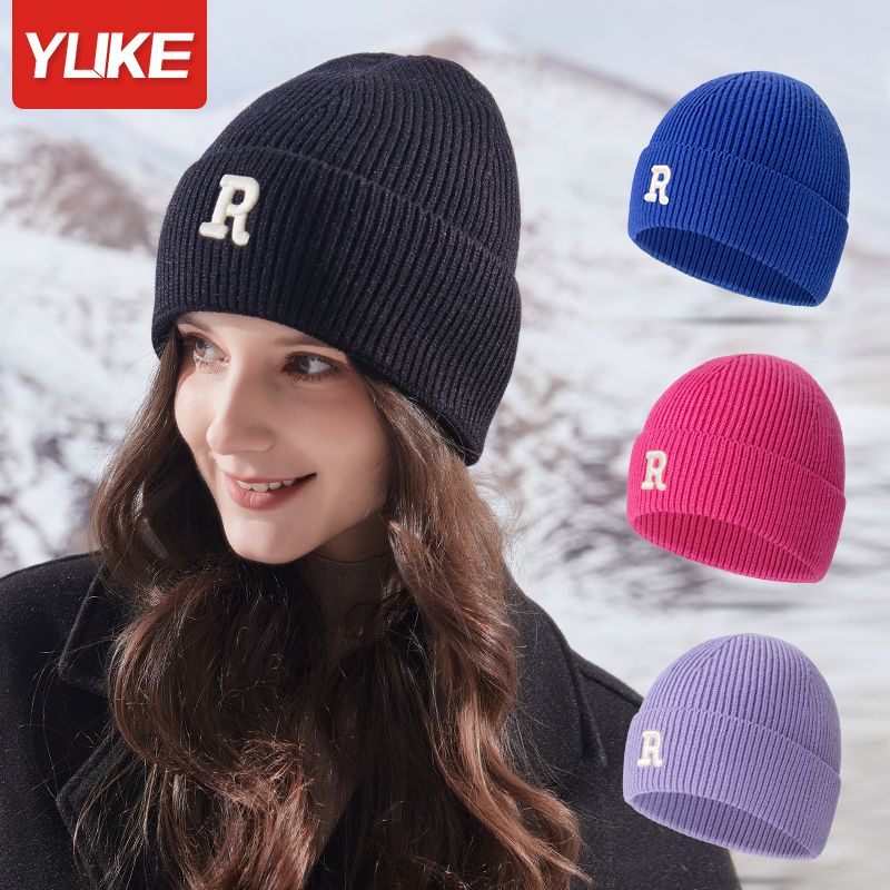 羽克帽子女氛围感韩版毛线帽男秋冬针织堆堆帽显脸小冷帽保暖帽子