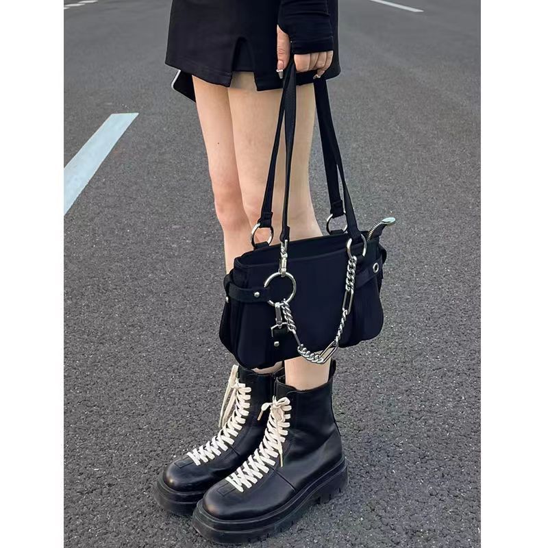 美少女2022小眾新款UR女包鏈條機車腋下包高級感單肩斜挎手提包包