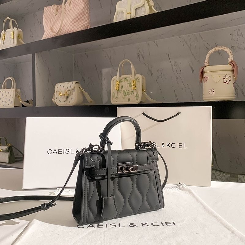 CAEISL&KCIEL女包小眾設計高級感磨砂迷你凱莉包女2022新款手提包