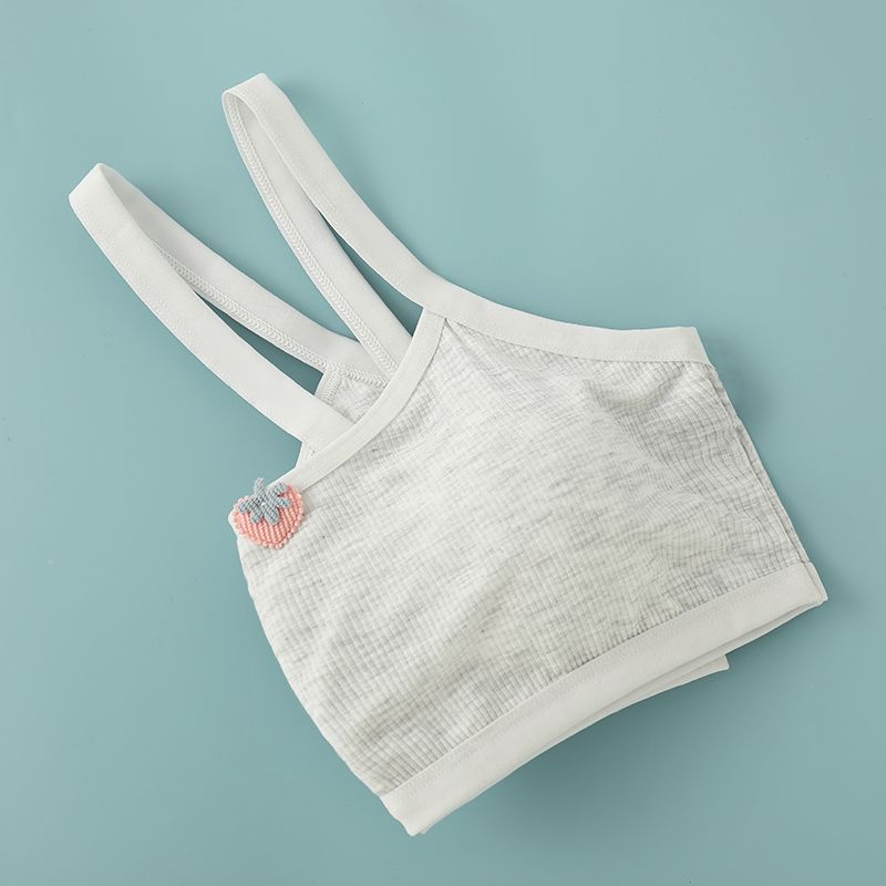 Underwear female students Korean version of junior high school students camisole anti-sagging pure cotton tube top without steel ring fixed bra