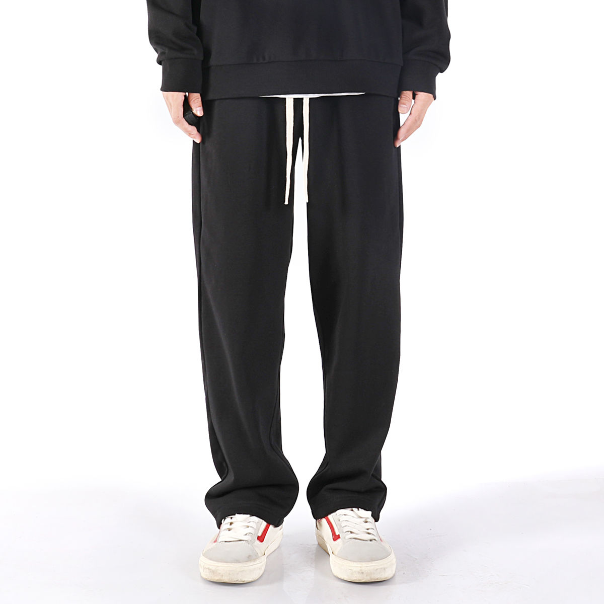 Summer simple drape straight loose all-match sports pants high street wide-leg casual long pants men's trendy brand