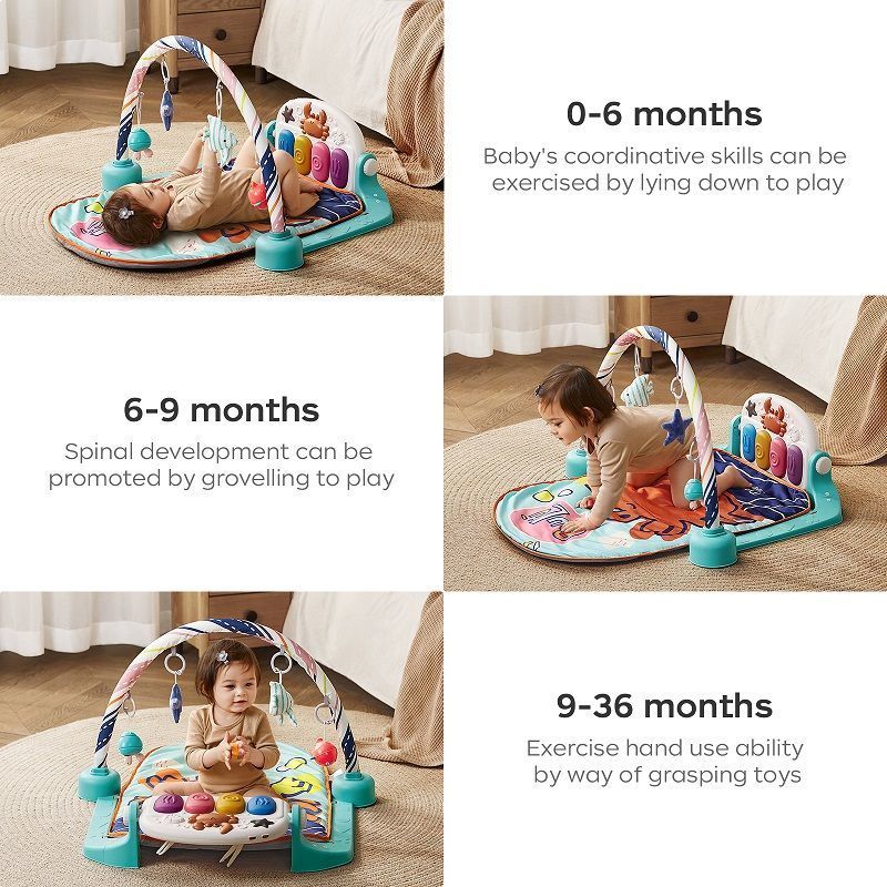 babycare健身架婴儿脚踏钢琴宝宝新生儿益智音乐玩具儿童礼物