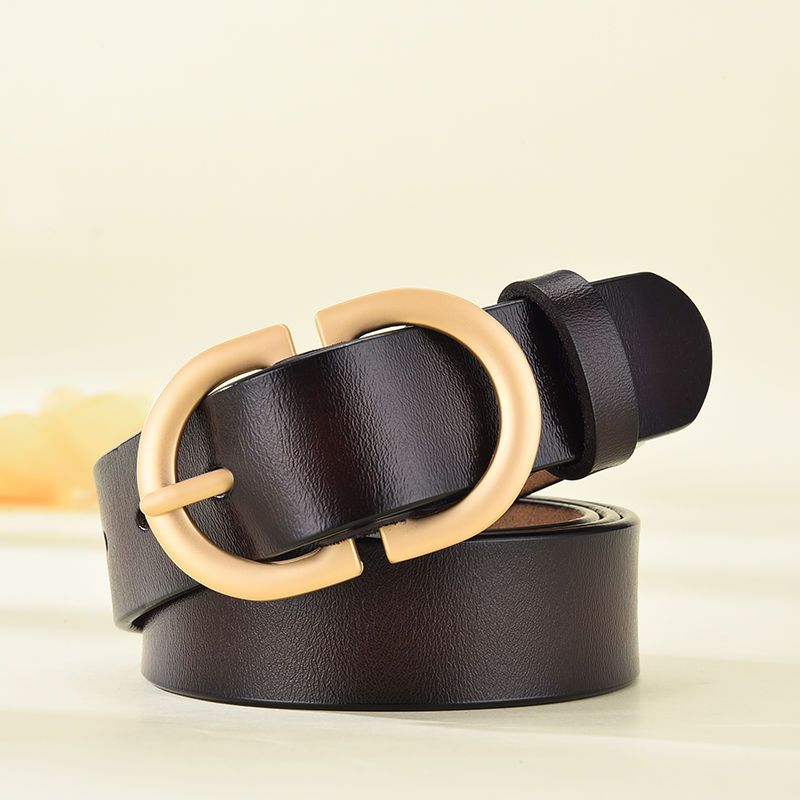 Women's belt fashion durable super soft leather belt female student belt Korean version of ins style casual pants belt female