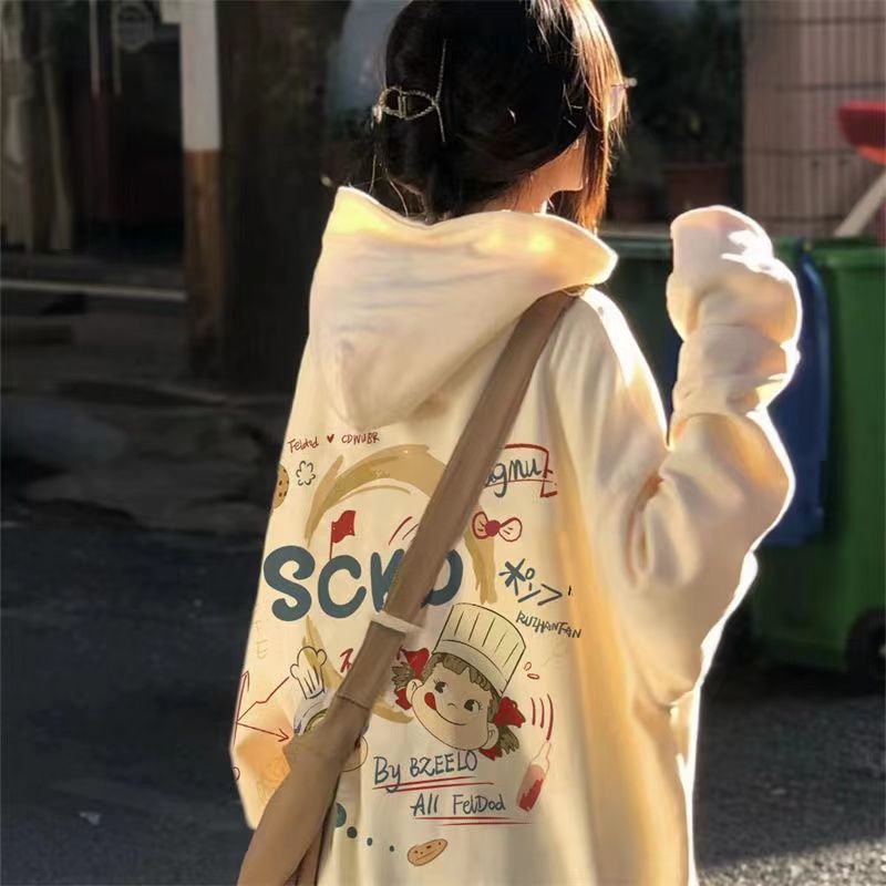 連帽衛衣女秋冬新款ins設計感小眾大碼顯瘦百搭美式復古上衣潮牌