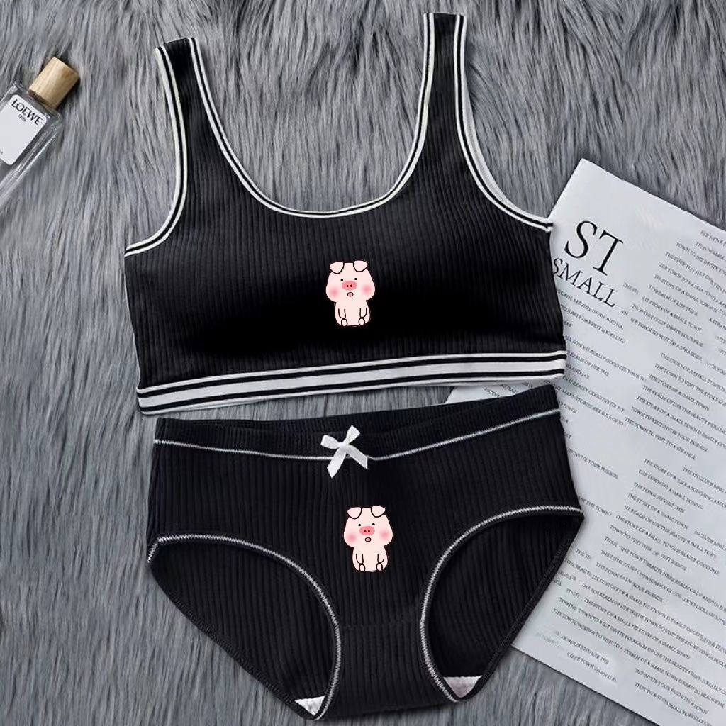 Cotton girls' underwear bra bra student junior high school student underwear complete set girl development period student big boy
