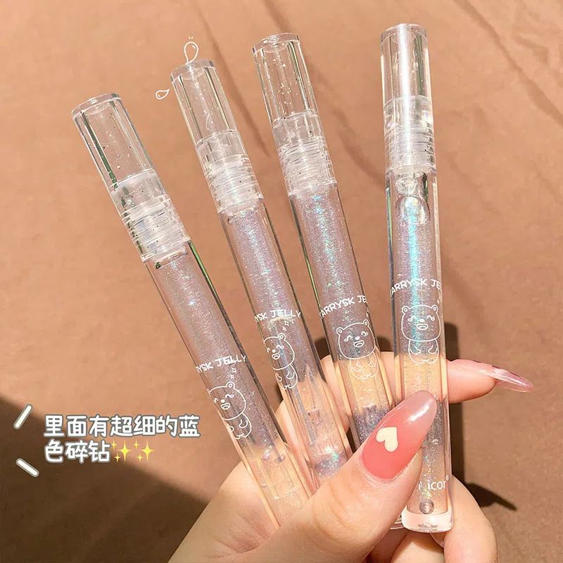星空果凍~水光嘟嘟唇釉保濕滋潤透明唇蜜學生疊塗無色藍打底口紅