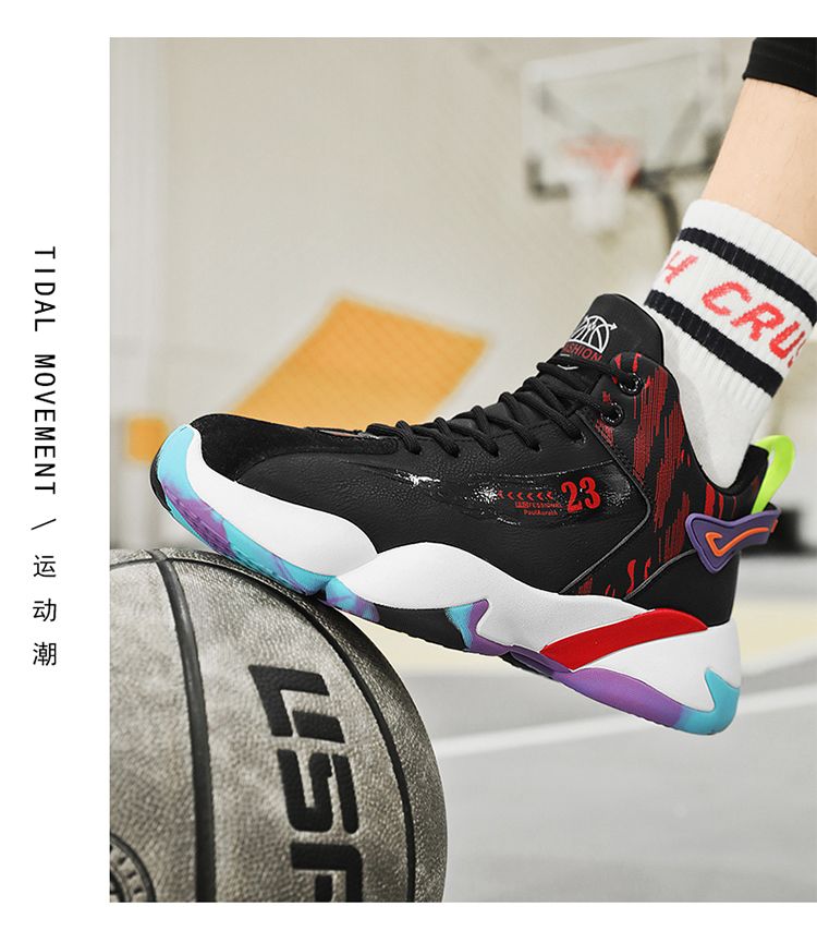 Sports shoes for men in autumn 2023, new mid high top men's casual running shoes with anti slip, wear resistance, and_voghion.com