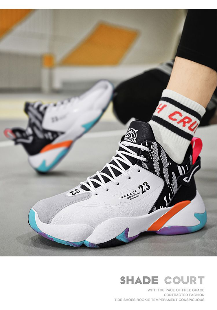 Sports shoes for men in autumn 2023, new mid high top men's casual running shoes with anti slip, wear resistance, and_voghion.com