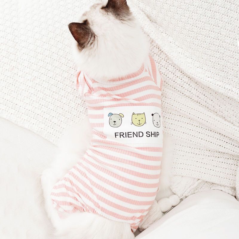 Cat four legged clothes for autumn and winter, warm and anti falling woolen cloth, short blue cat pet, Teddy dog clothing, spring and autumn clothing