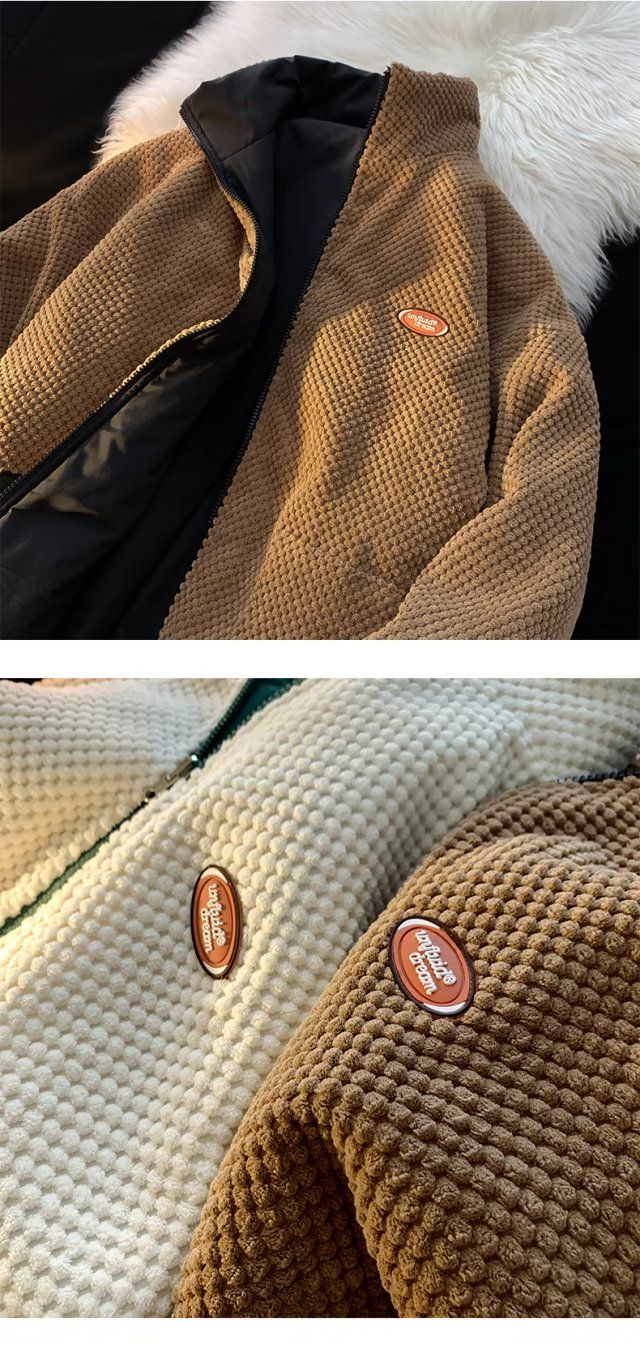 Wearing both sides of winter men's thickened insulation, standing collar, ethnic style cotton jacket,_voghion.com