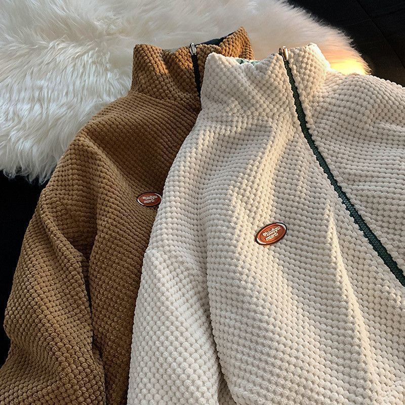 Wearing both sides of winter men's thickened insulation, standing collar, ethnic style cotton jacket,_voghion.com