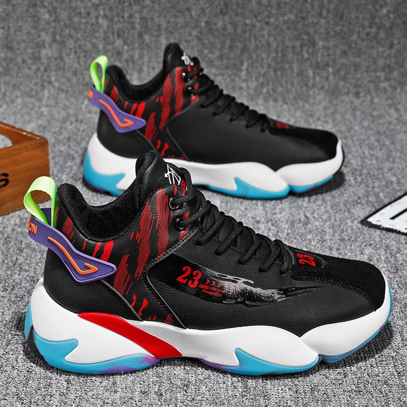 Sports shoes for men in autumn 2023, new mid high top men's casual running shoes with anti slip, wear resistance, and_voghion.com