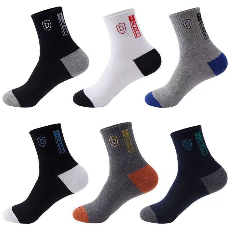 Doramie autumn and winter socks men's sports socks mid-tube deodorant sweat-absorbing simple all-match business breathable warm men's socks