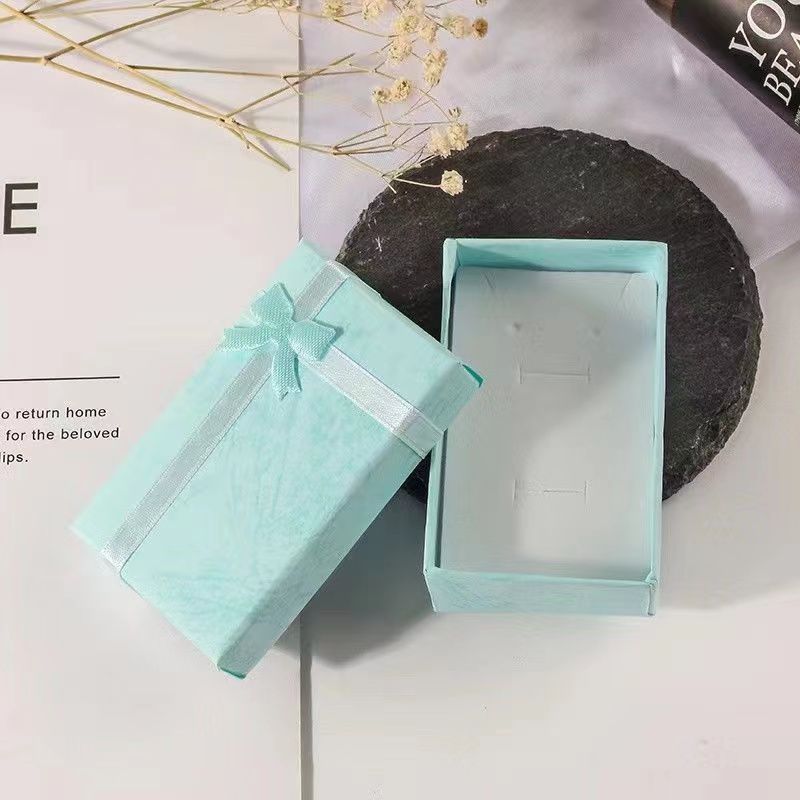 Jewelry Box Packaging Box Rectangular Bowknot Packaging Box Small Box Gift Jewelry Gift Box