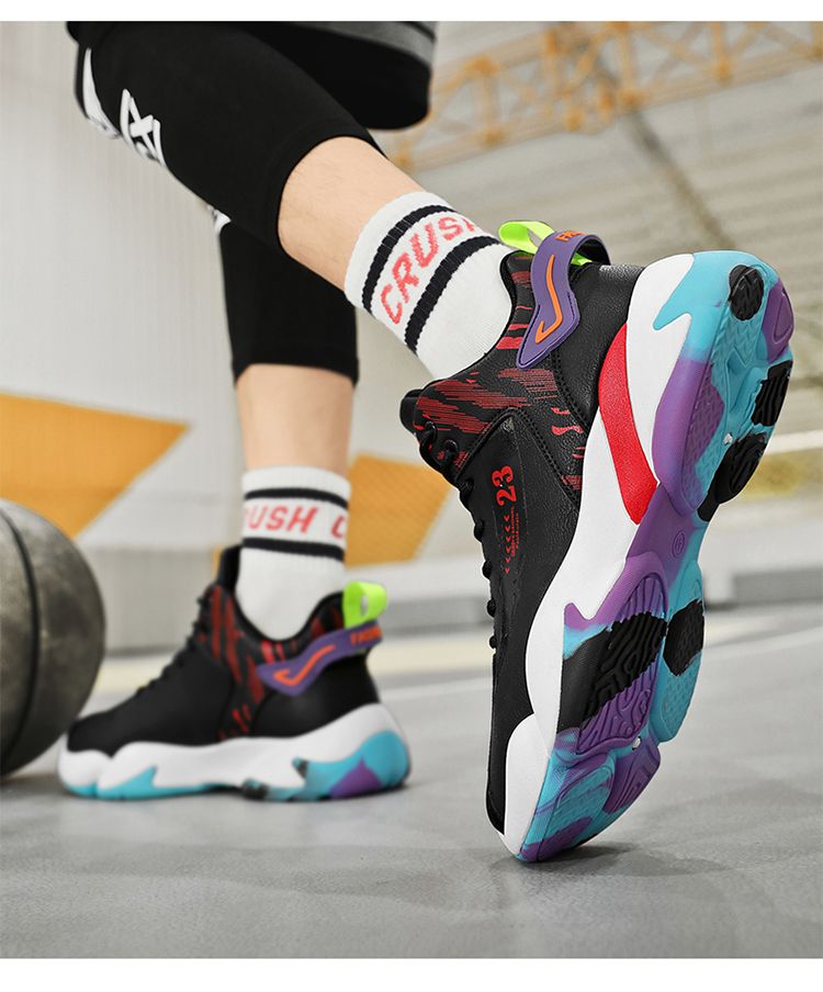 Sports shoes for men in autumn 2023, new mid high top men's casual running shoes with anti slip, wear resistance, and_voghion.com