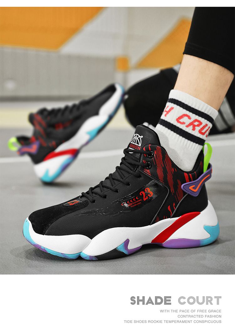 Sports shoes for men in autumn 2023, new mid high top men's casual running shoes with anti slip, wear resistance, and_voghion.com