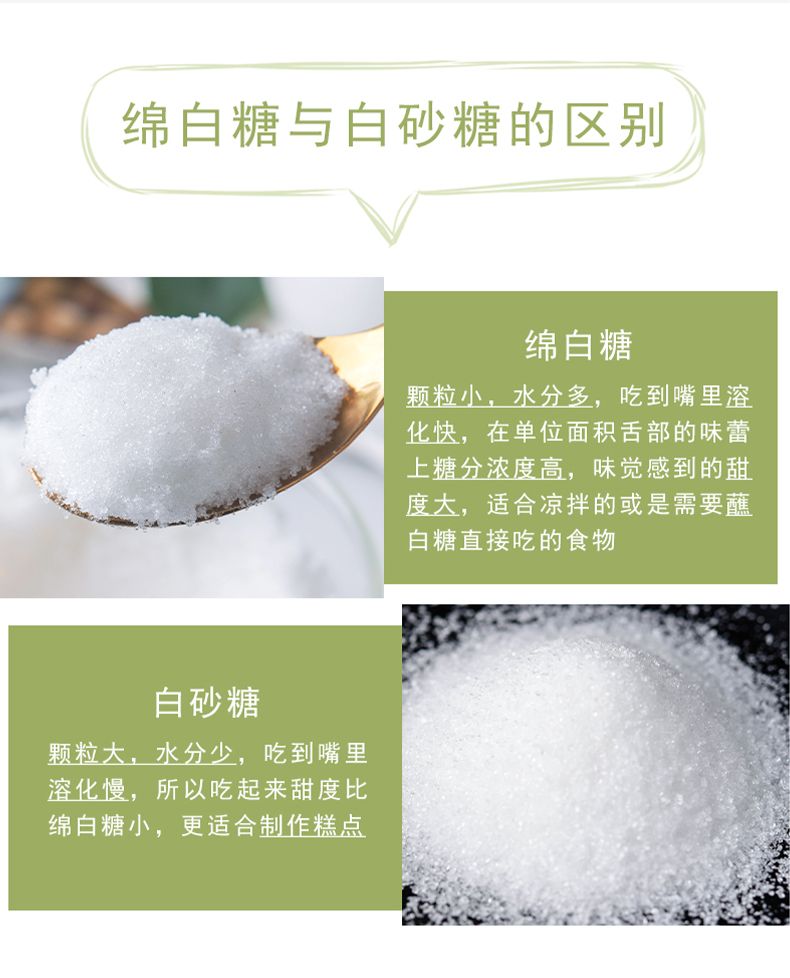 百钻优级绵白砂糖400g家用冰糖细砂糖冲饮喝棉糖食用烘焙材料