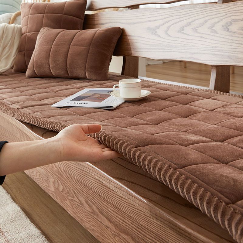 Sofa cushion, universal for all seasons, non-slip plush thickened office mahogany solid wood sofa cover, customized