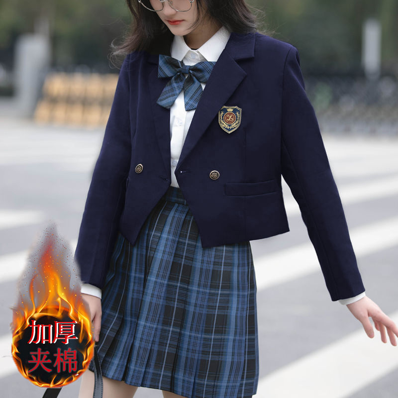 jk short small suit jacket girls small black small suit spring and autumn new student college wind quilted