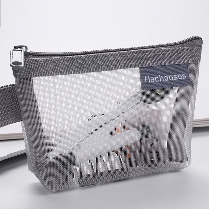 简约三角镂空零钱包尼龙立体大容量钥匙卡片包零钱袋便携式收纳袋