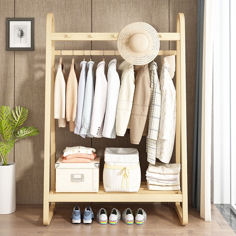 衣柜实木现代简约小户型卧室家用经济型简易组装出租屋单人挂衣柜