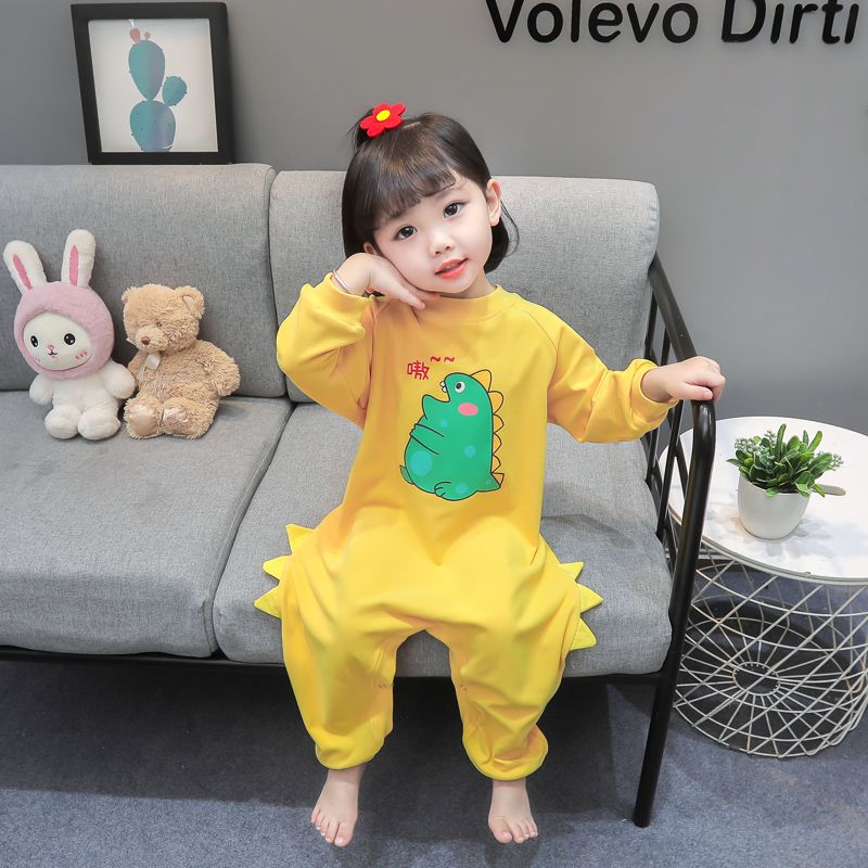 2022 children's pajamas, small and medium-sized children's clothing, boys' jumpsuits, new autumn and winter models, warm home clothes, girls' sleeping bags