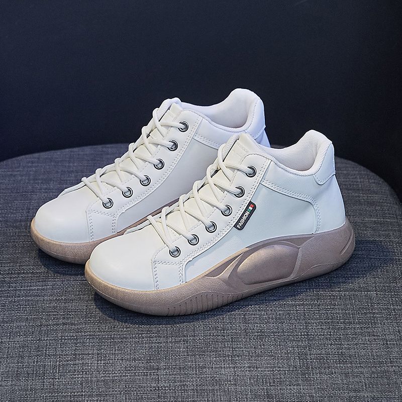 2022 autumn new ins Korean version high-top white shoes female students all-match platform shoes female sports shoes